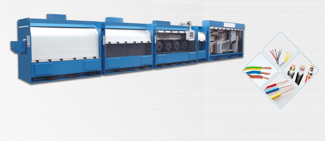 Double Line 2 Wire Rod Breakdown Machine For Drawing Copper Or Aluminum Rod